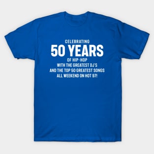 Hip Hop 50 Years // Vintage Style Design T-Shirt